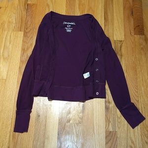 Aeropostale Purple Button Down Sweater
